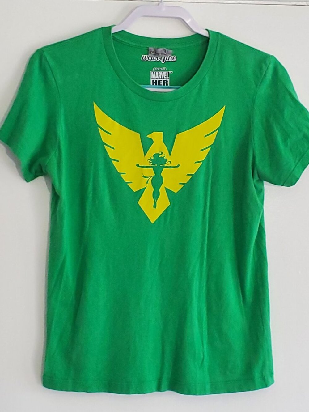 Marvel HERoes WeLoveFine X-Men Phoenix Costume Graphic Tee Green Size Large